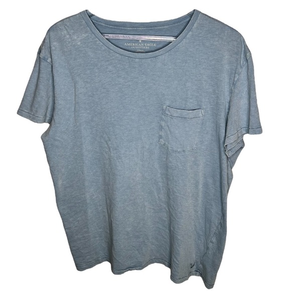 American Eagle light blue short sleeve shirt - Picture 1 of 7